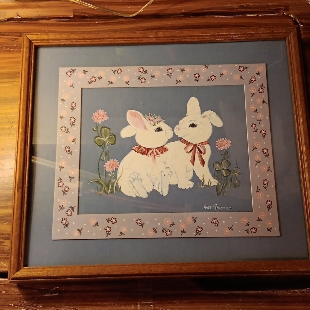 Vintage Home Interiors Homco Easter Bunnies 🐰 wall deco farmhouse